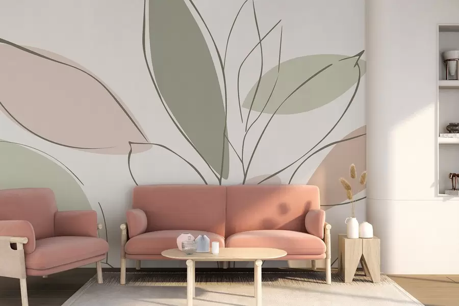 Murale Feuilles abstraites w05710