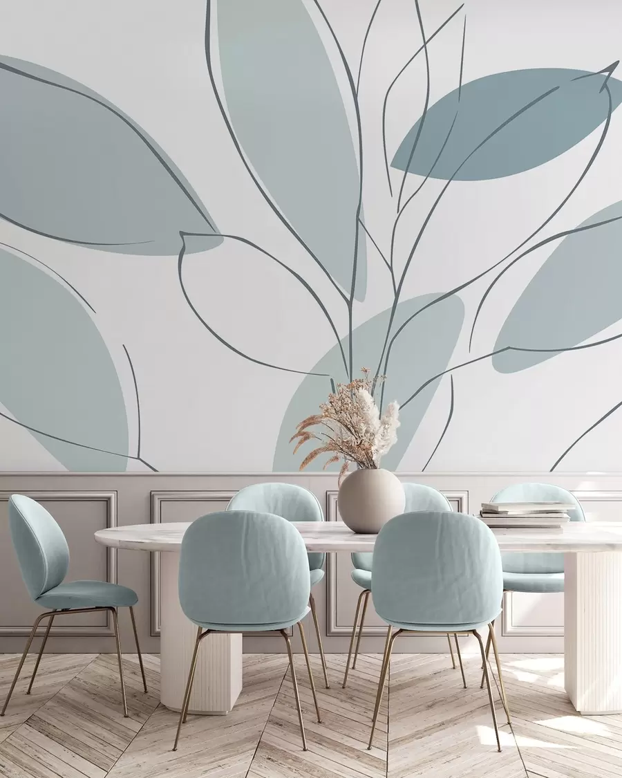 Murale Feuilles abstraites w05710v1