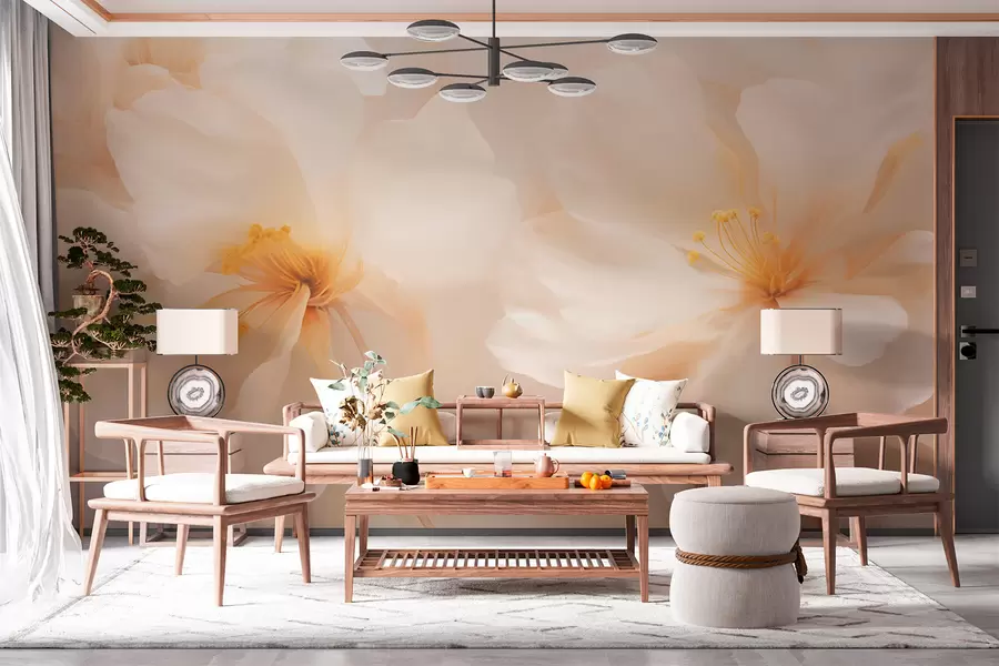 Murale Grandes fleurs w05615
