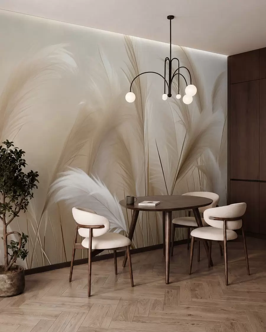Murale Herbe de la pampa w05716