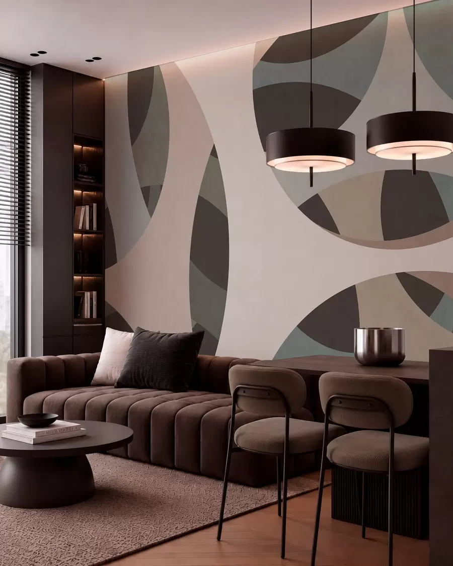 Murale abstraction texturale contemporaine dans des nuances de beige et des tons naturels w05751v1