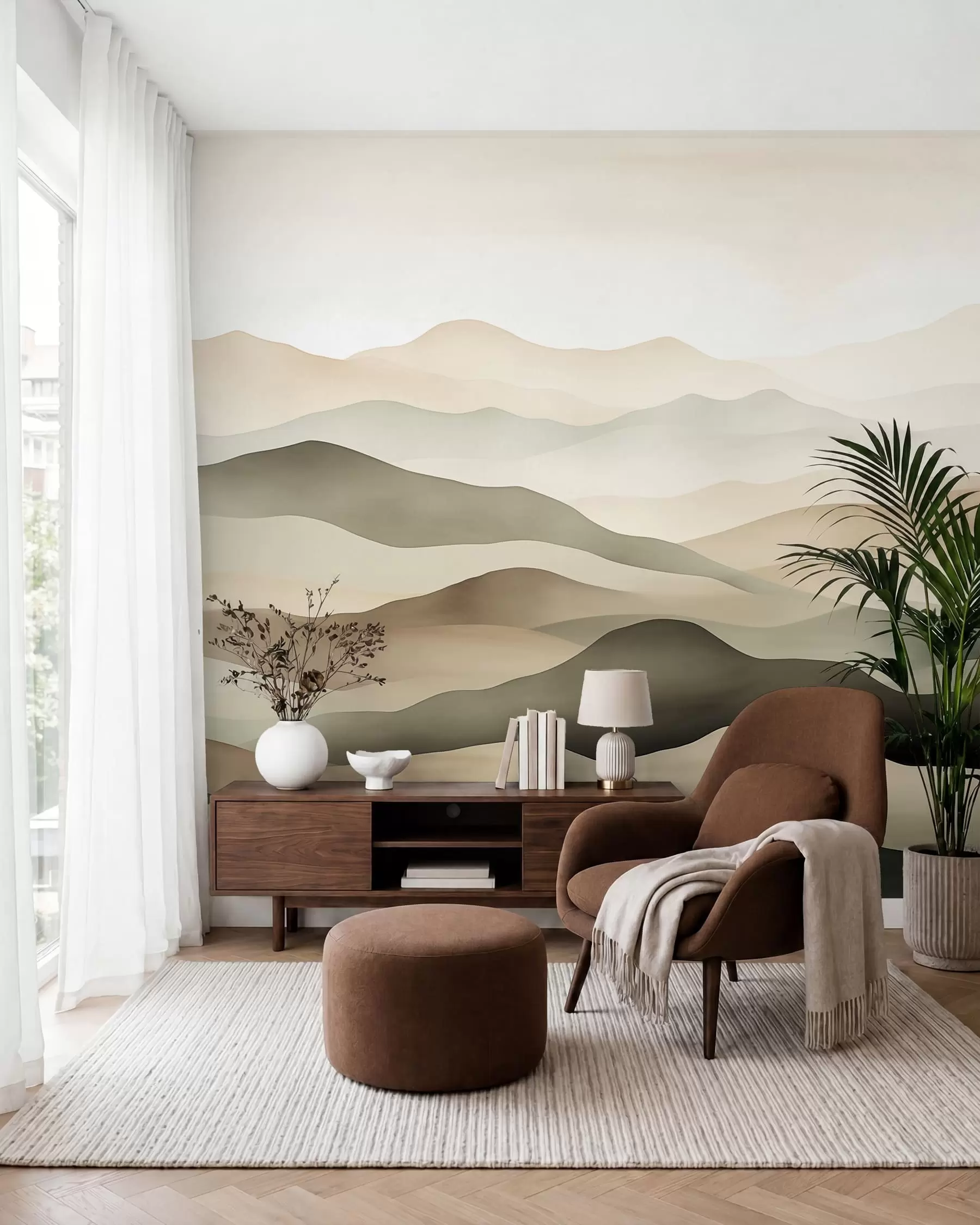 Murale Horizons brumeux w09971