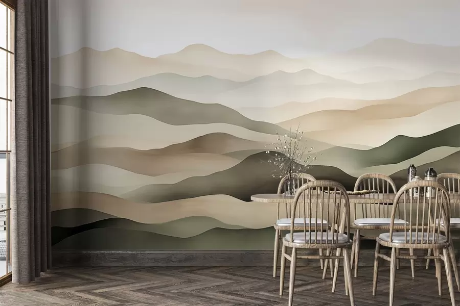 Murale Horizons brumeux w09971