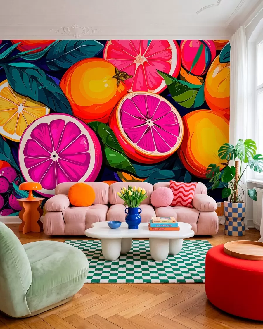 Murale Fruits, oranges, citrons w05761
