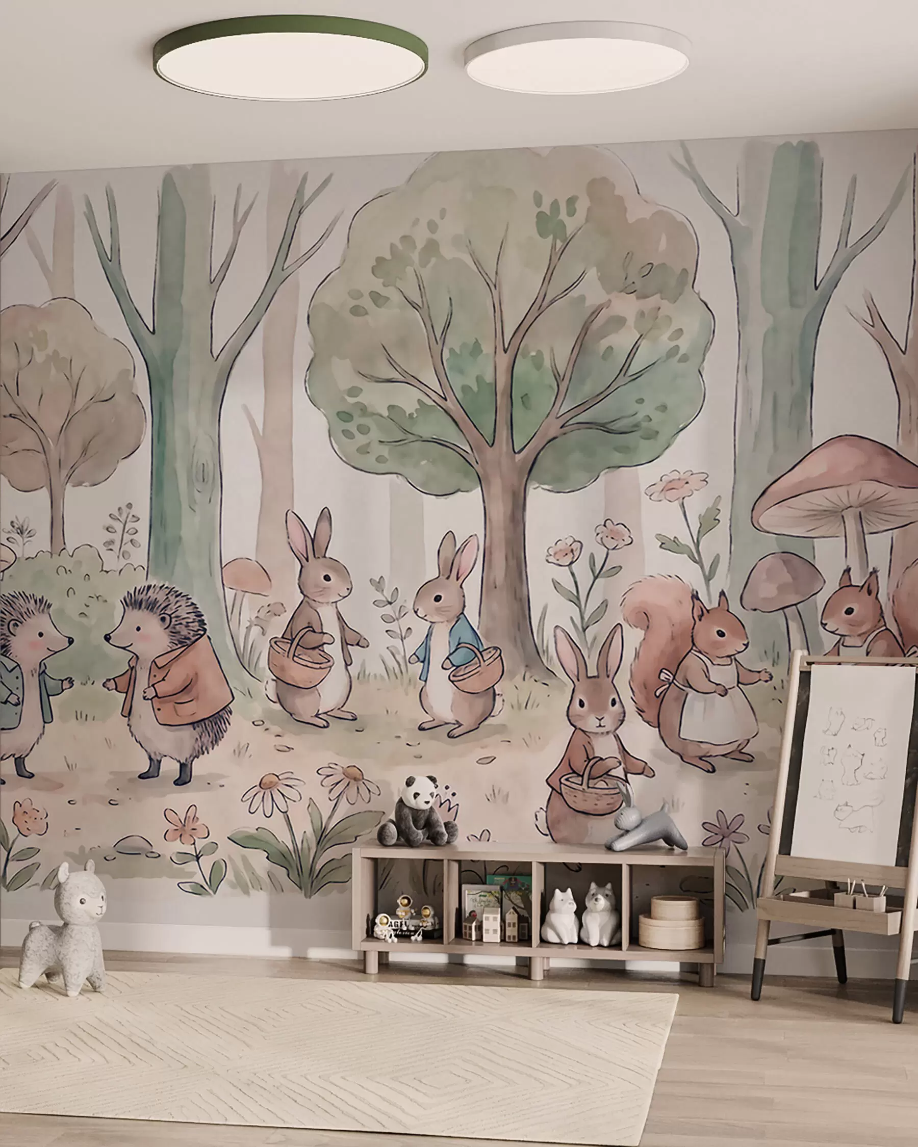 Murale Goûter dans les bois w09951