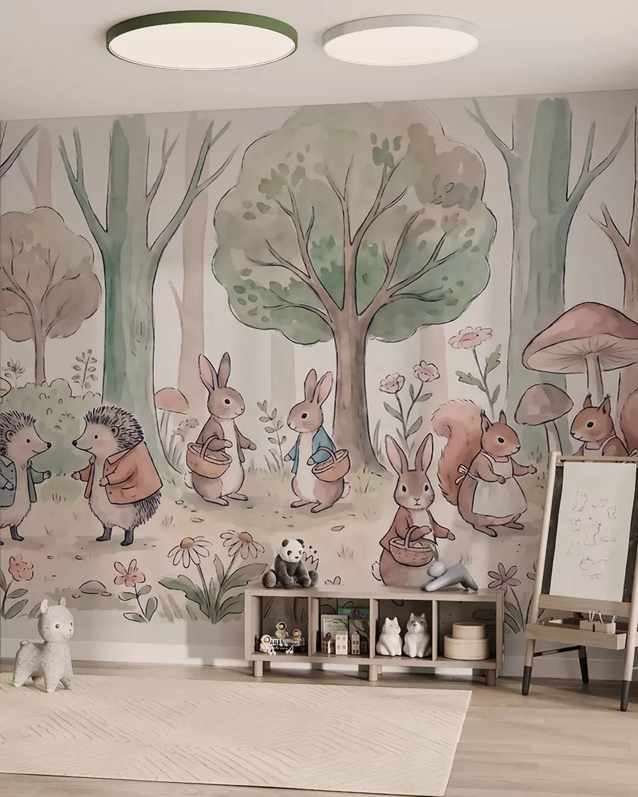 Murale Goûter dans les bois w09951