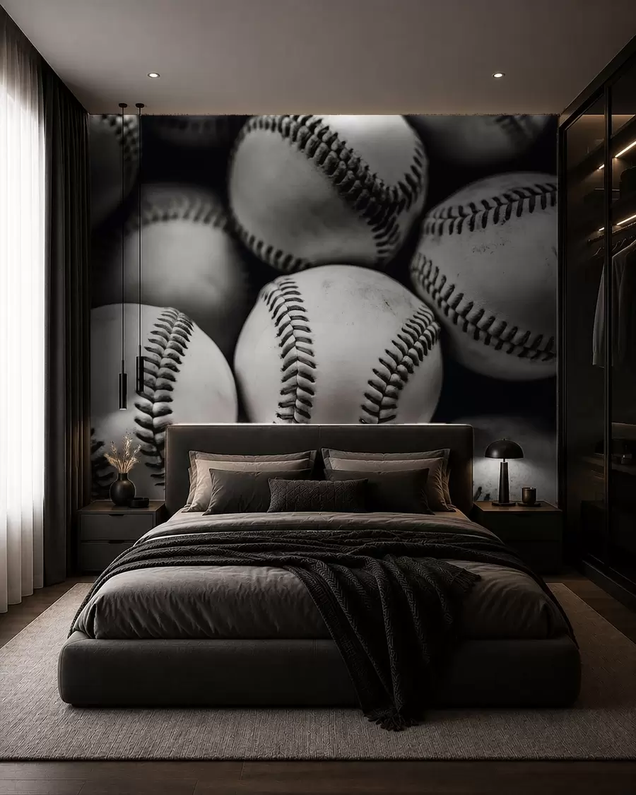 Murale Balles de baseball w09966