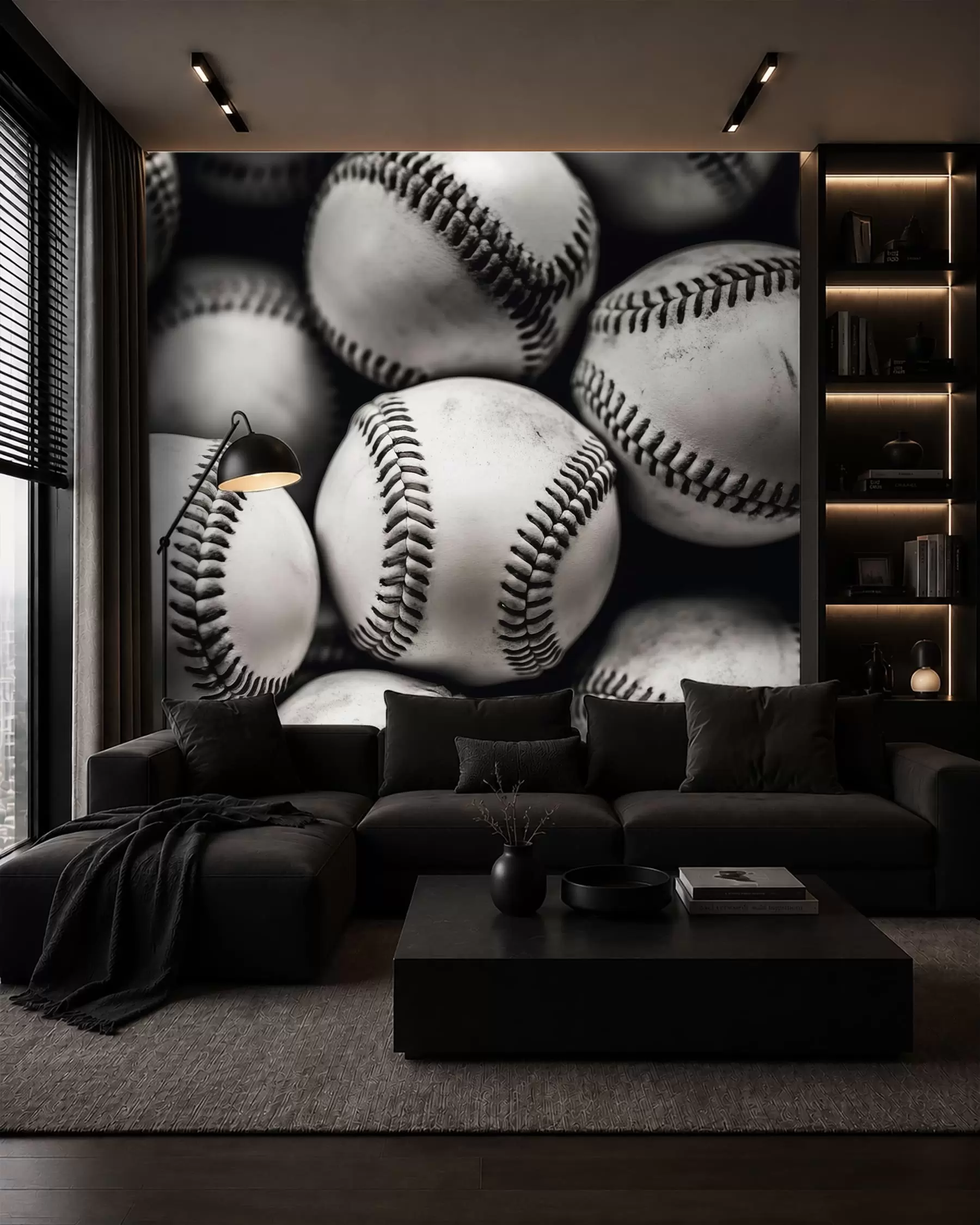 Murale Balles de baseball w09966