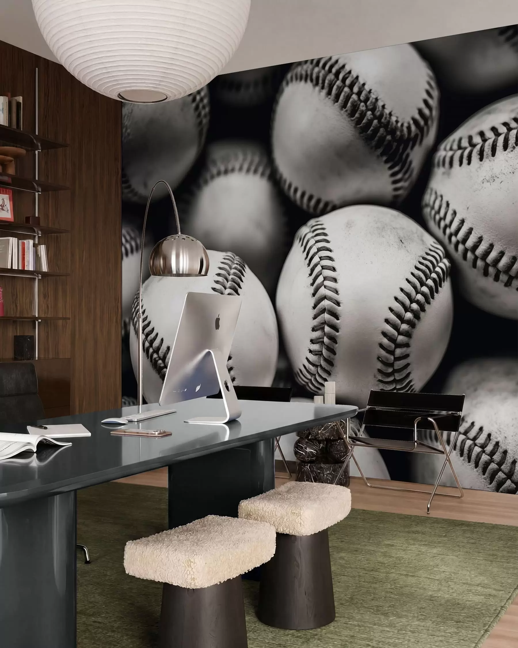 Murale Balles de baseball w09966