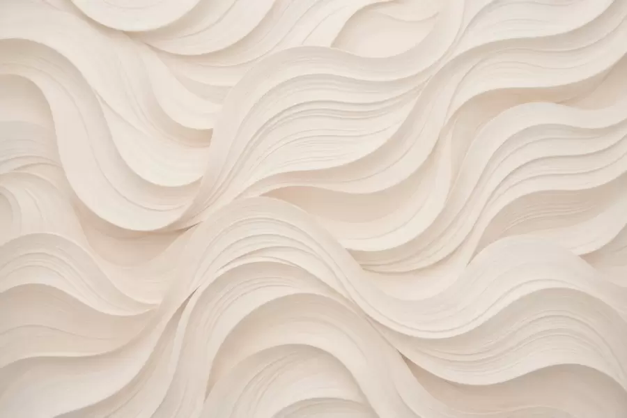 fototapeter Abstrakte, bølgede beige bølger i 3D-stil w09957