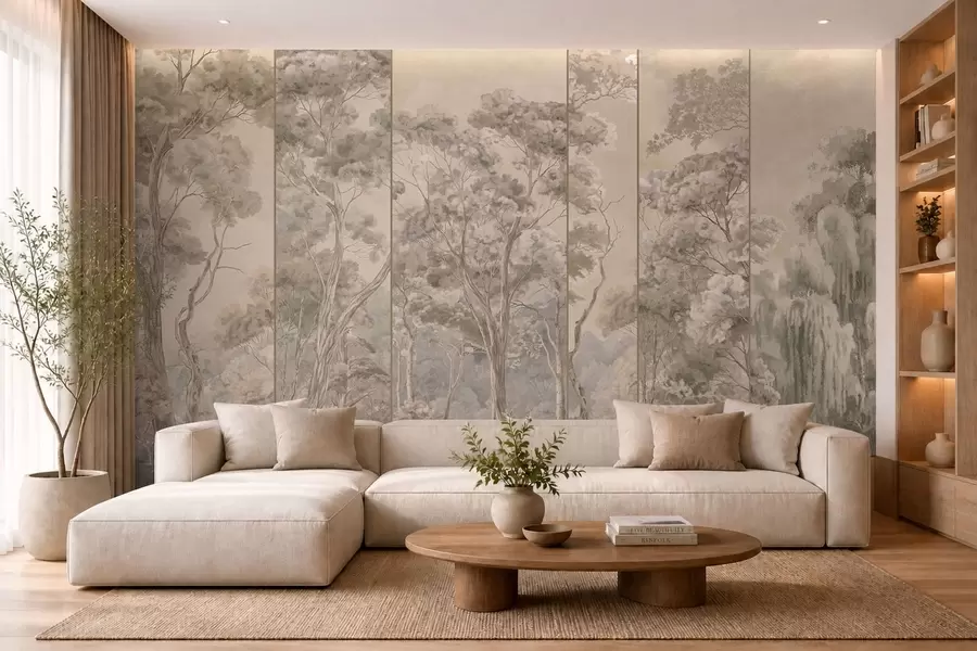 Murale Forêt vintage w05811