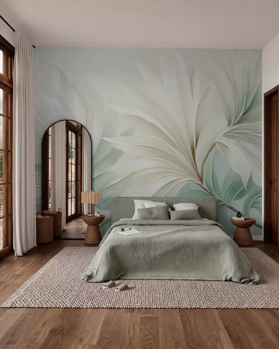 Murale Feuilles pointues tropicales w05792