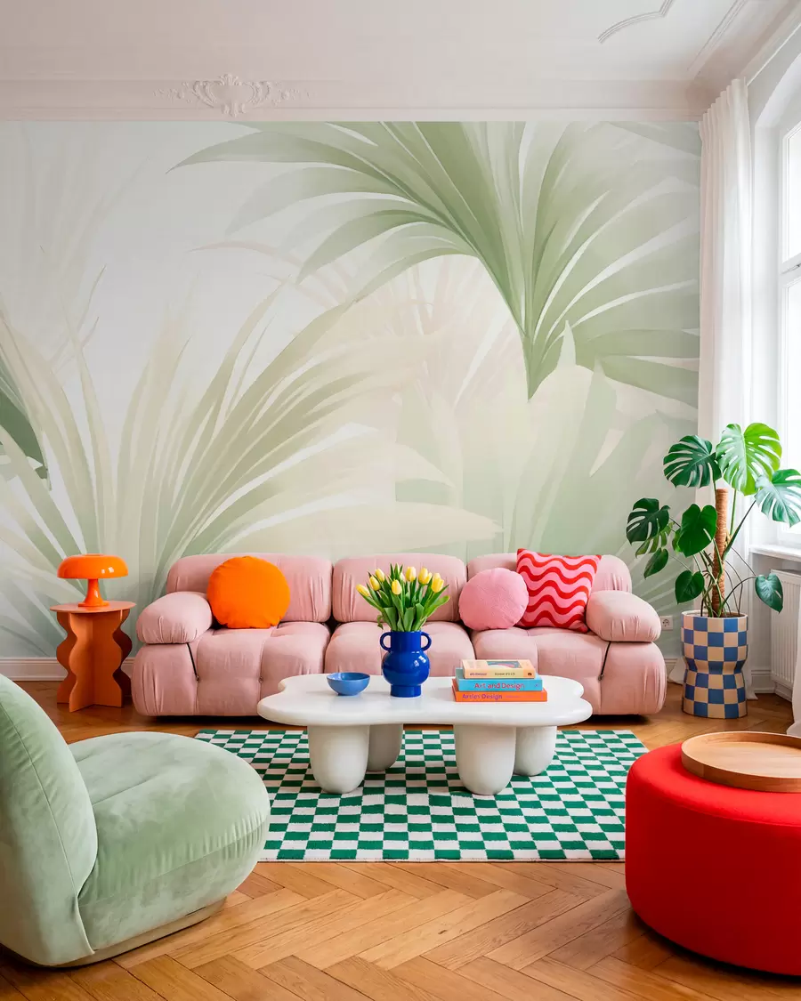 Murale Feuilles de palmier w05801