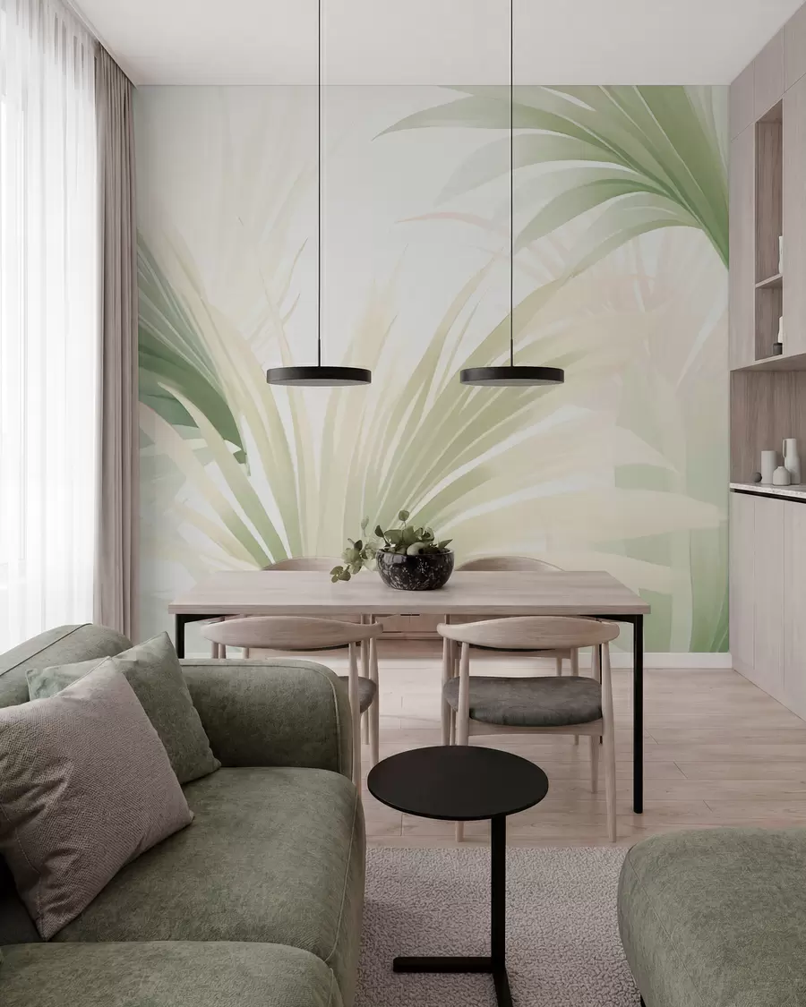 Murale Feuilles de palmier w05801