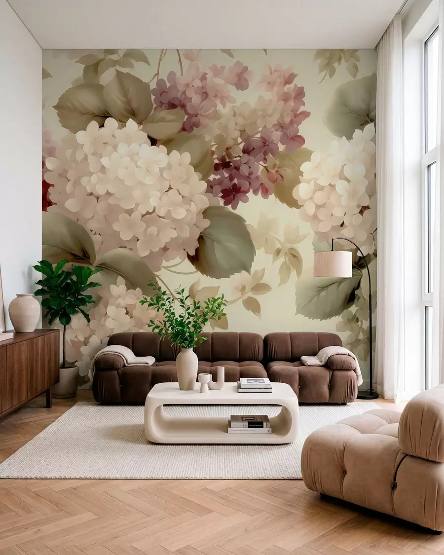 fototapeter Hortensia-blomster w05436