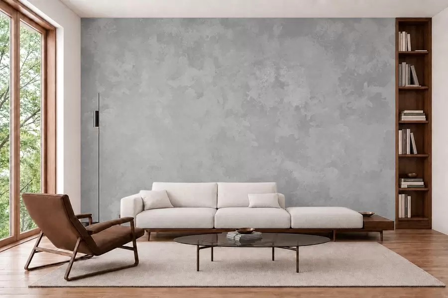 Murale Teinte gris perle clair avec des dégradés doux et nuancés w05814v1