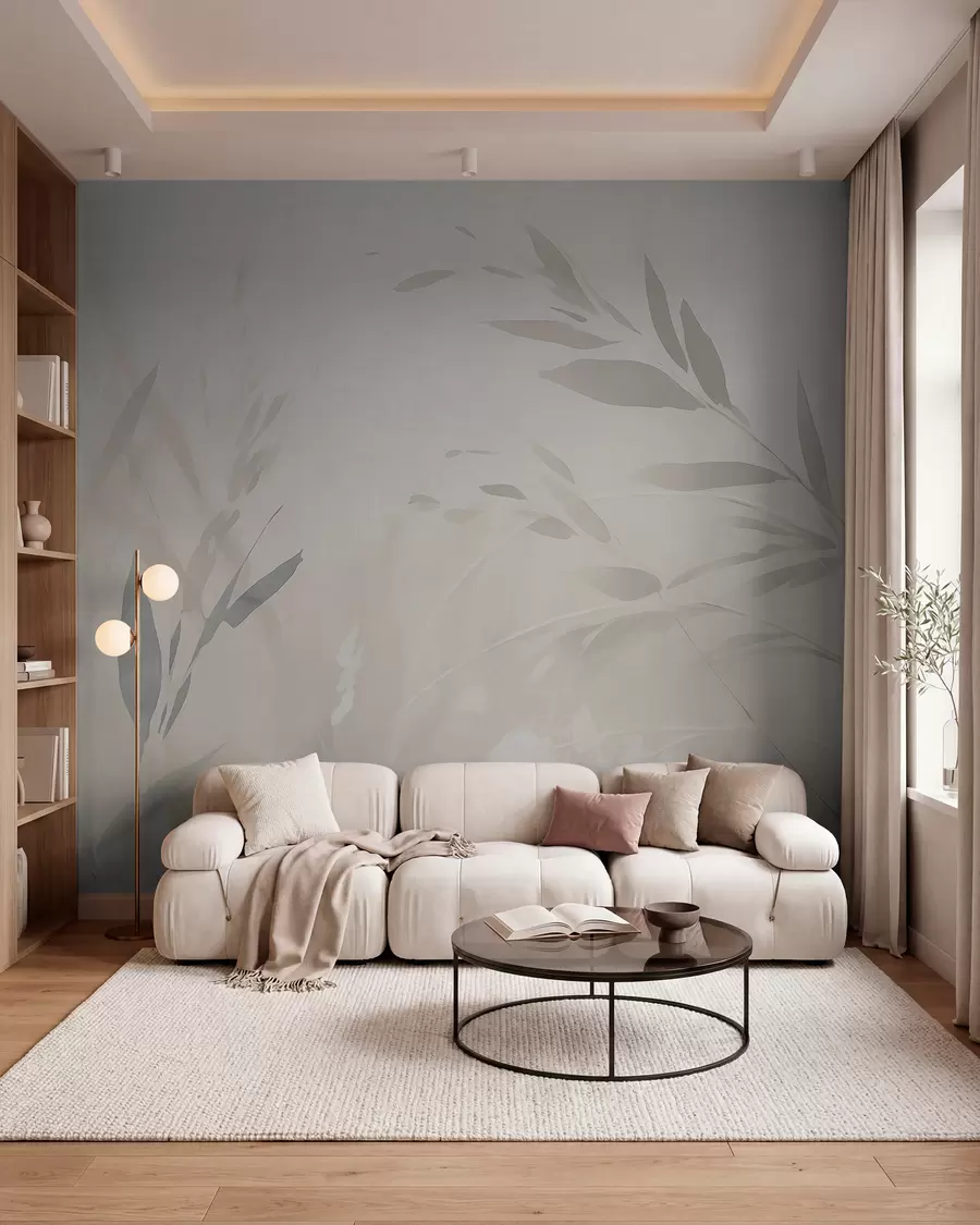 Murale Herbe, feuilles coupantes w05837
