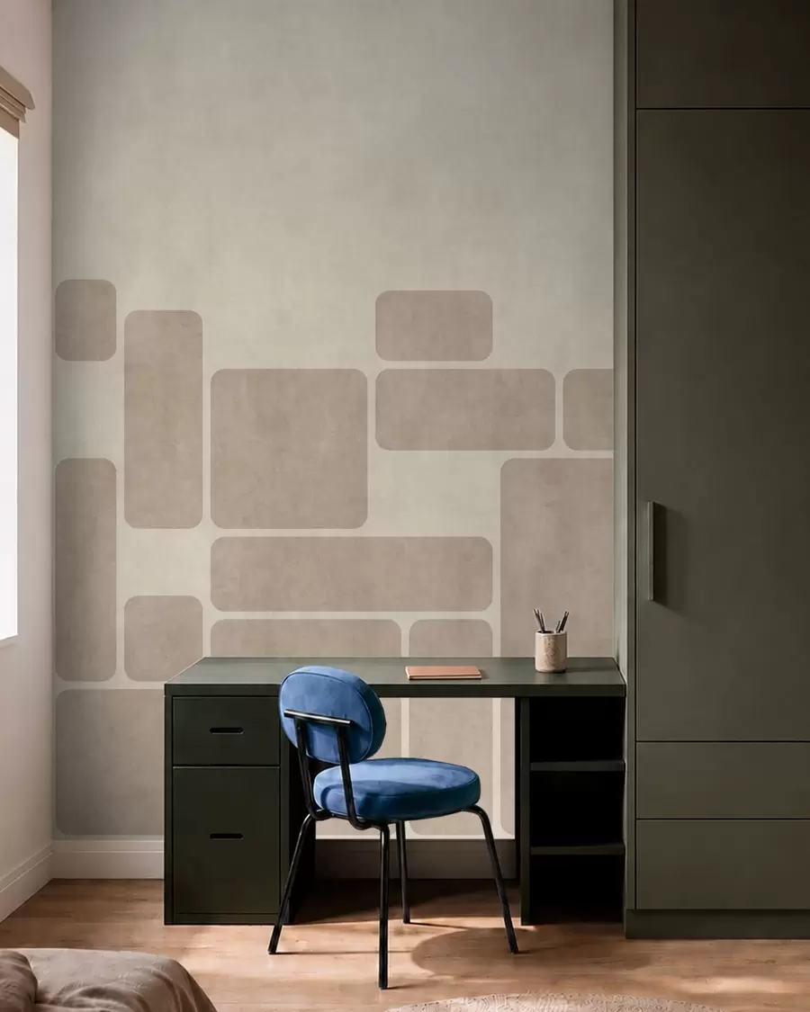 Murale Motif géométrique composé de rectangles arrondis w05141