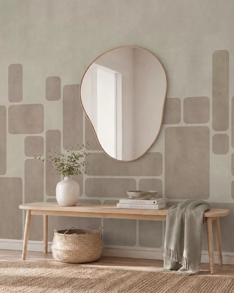 fototapeter Geometrisk mønster med afrundede rektangler w05141