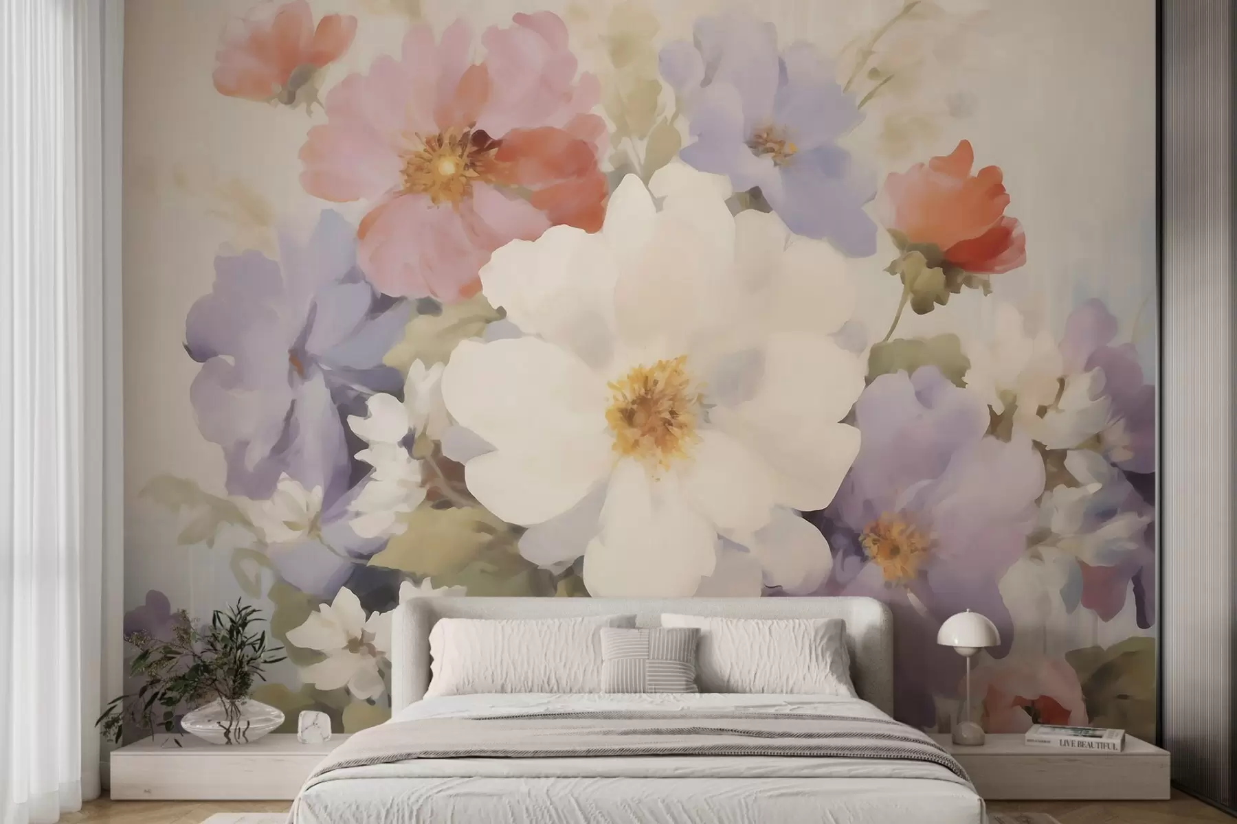 Murale Fleurs abstraites w05850