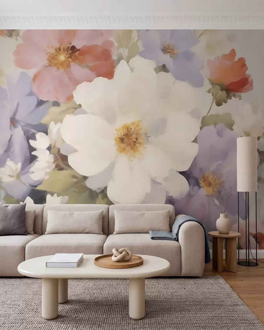 Murale Fleurs abstraites w05850