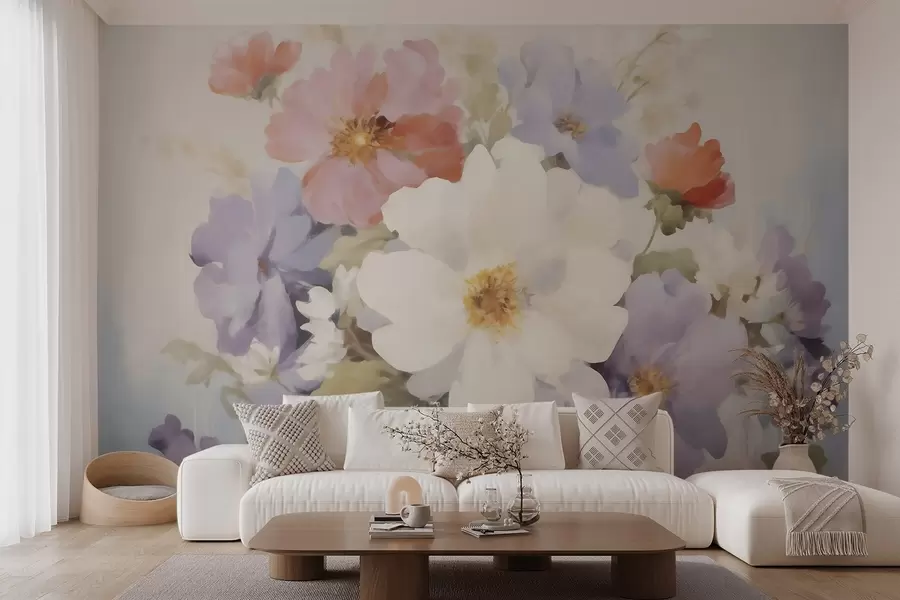 Murale Fleurs abstraites w05850