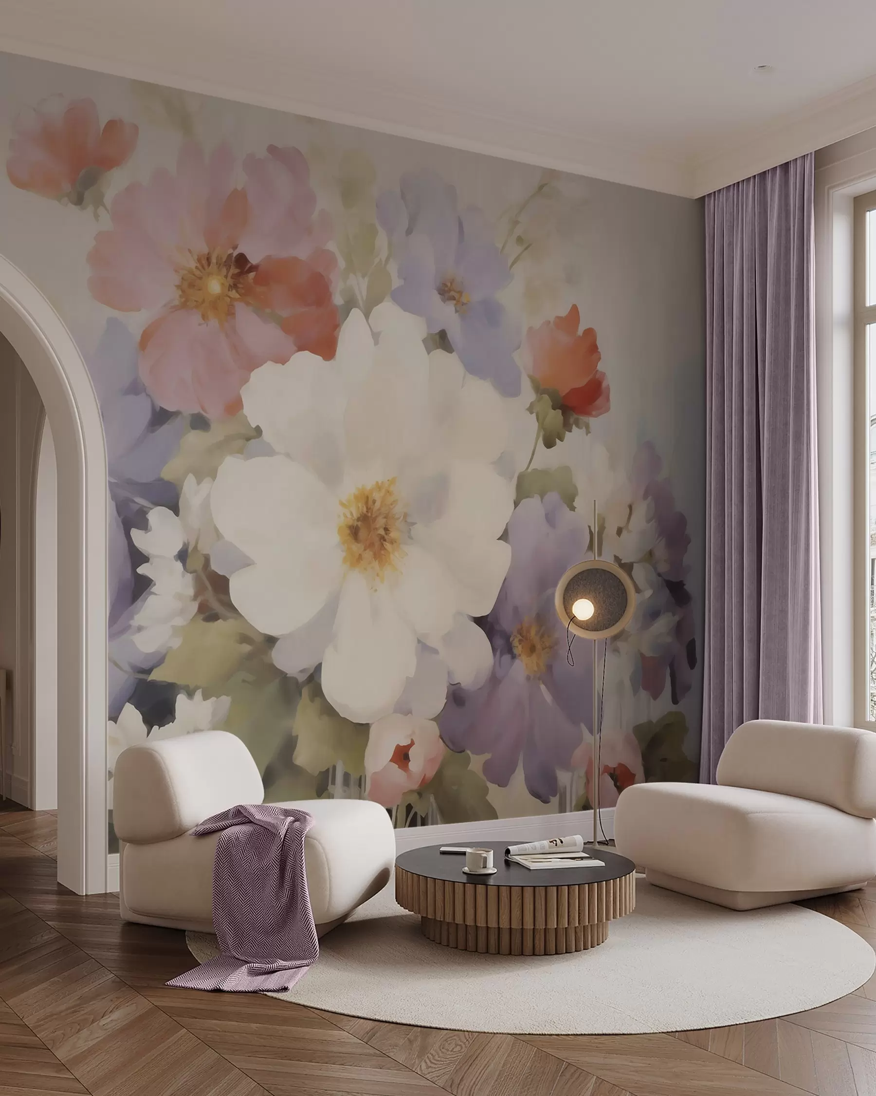 fototapeter Abstrakte blomster w05850