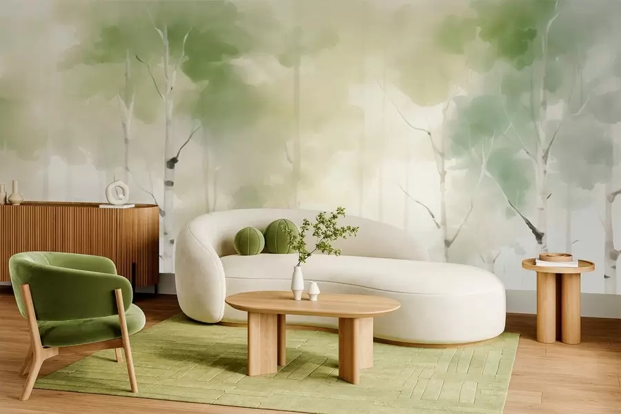 Murale Bouleaux w05676