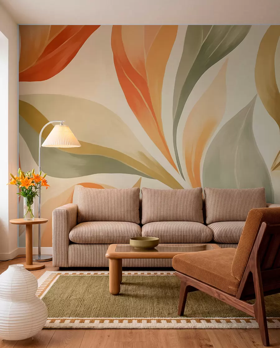 Murale Feuilles pointues w05839