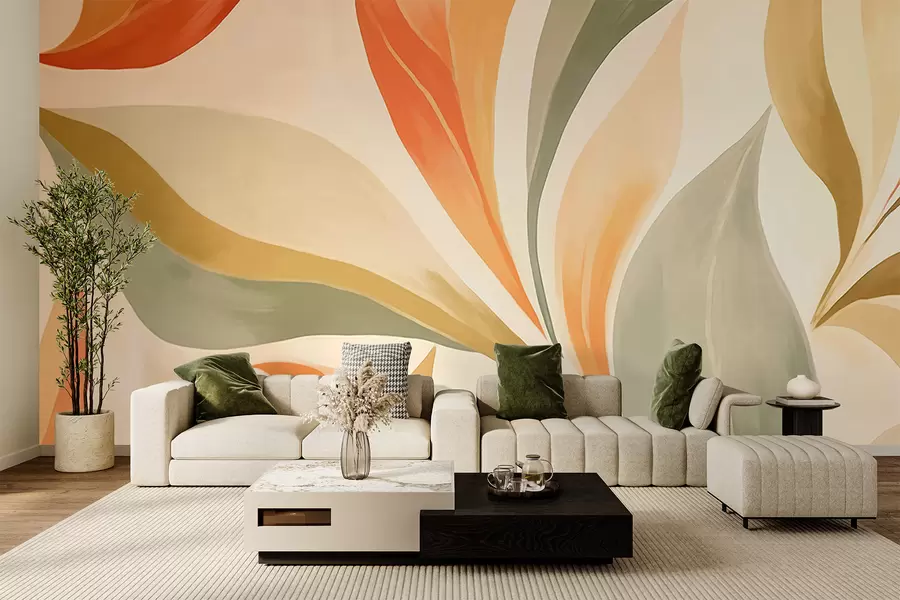 Murale Feuilles pointues w05839