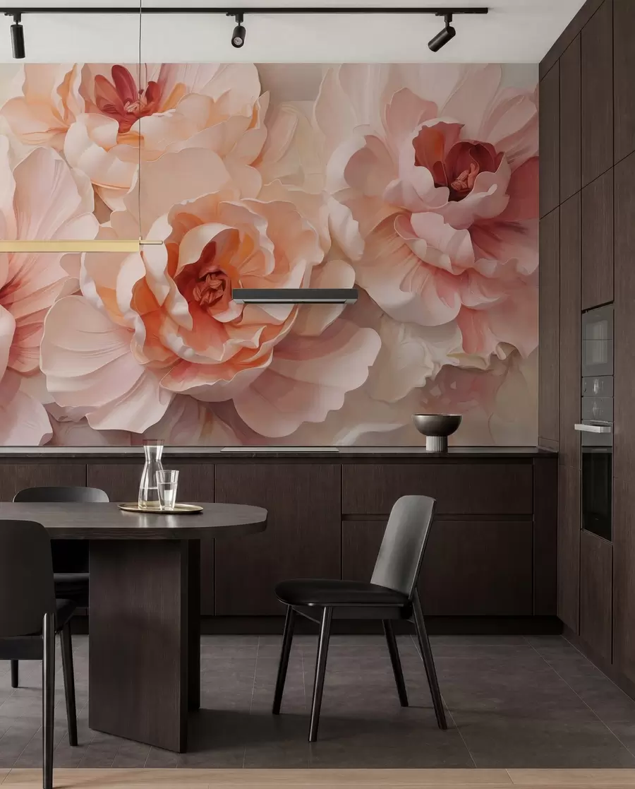 Murale Fleurs abstraites stylisées w05639
