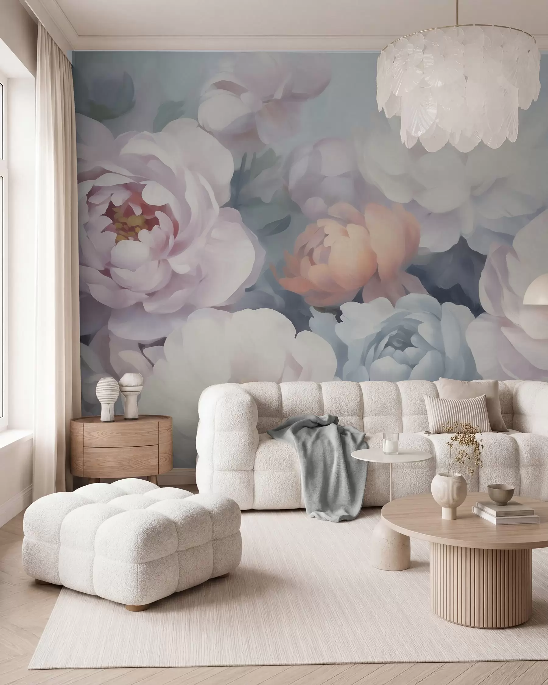 Murale Bouquet dans la brume w05674