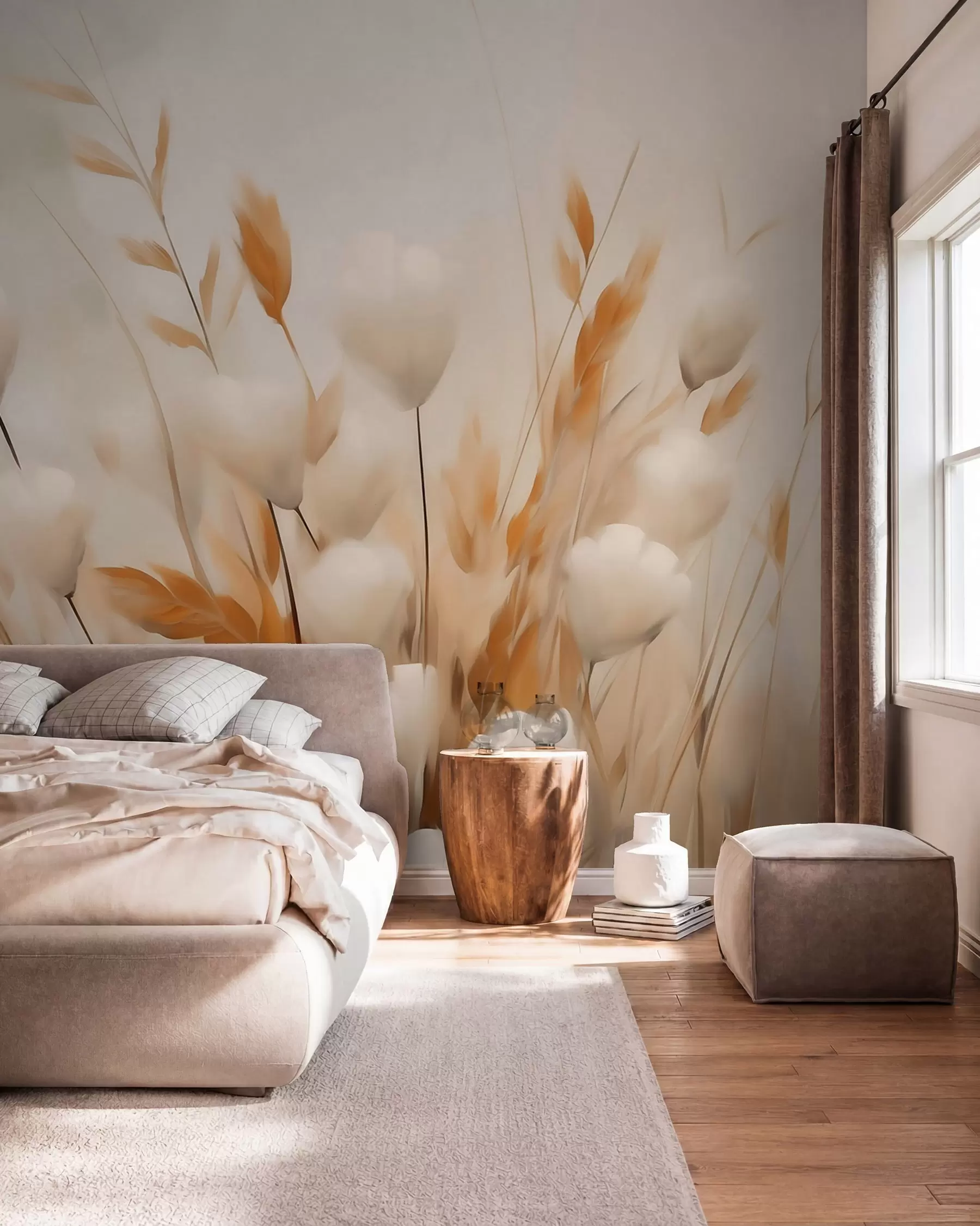 Murale Bouquet ocre w05851