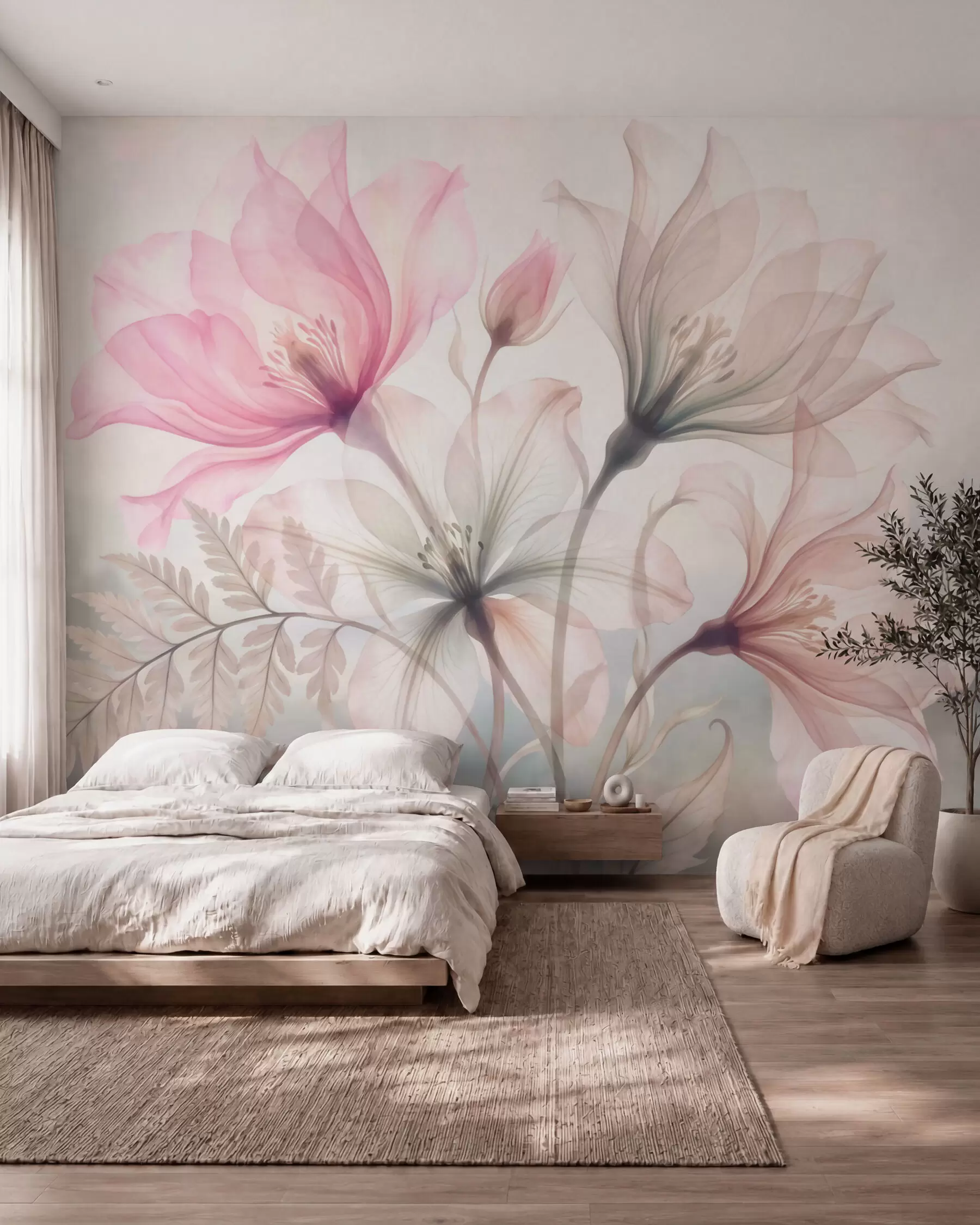 Fototapete Magnolie in Aquarell w10009