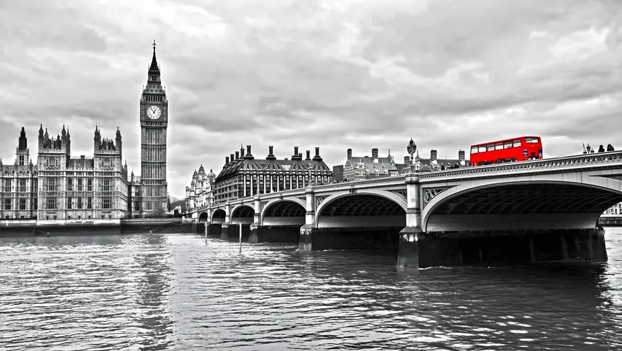 fototapeter London, grå og rød u53383