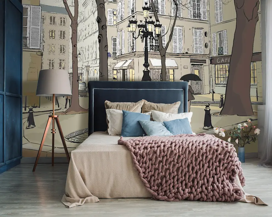 Murale Bâtiments, fenêtres et infrastructure u55549