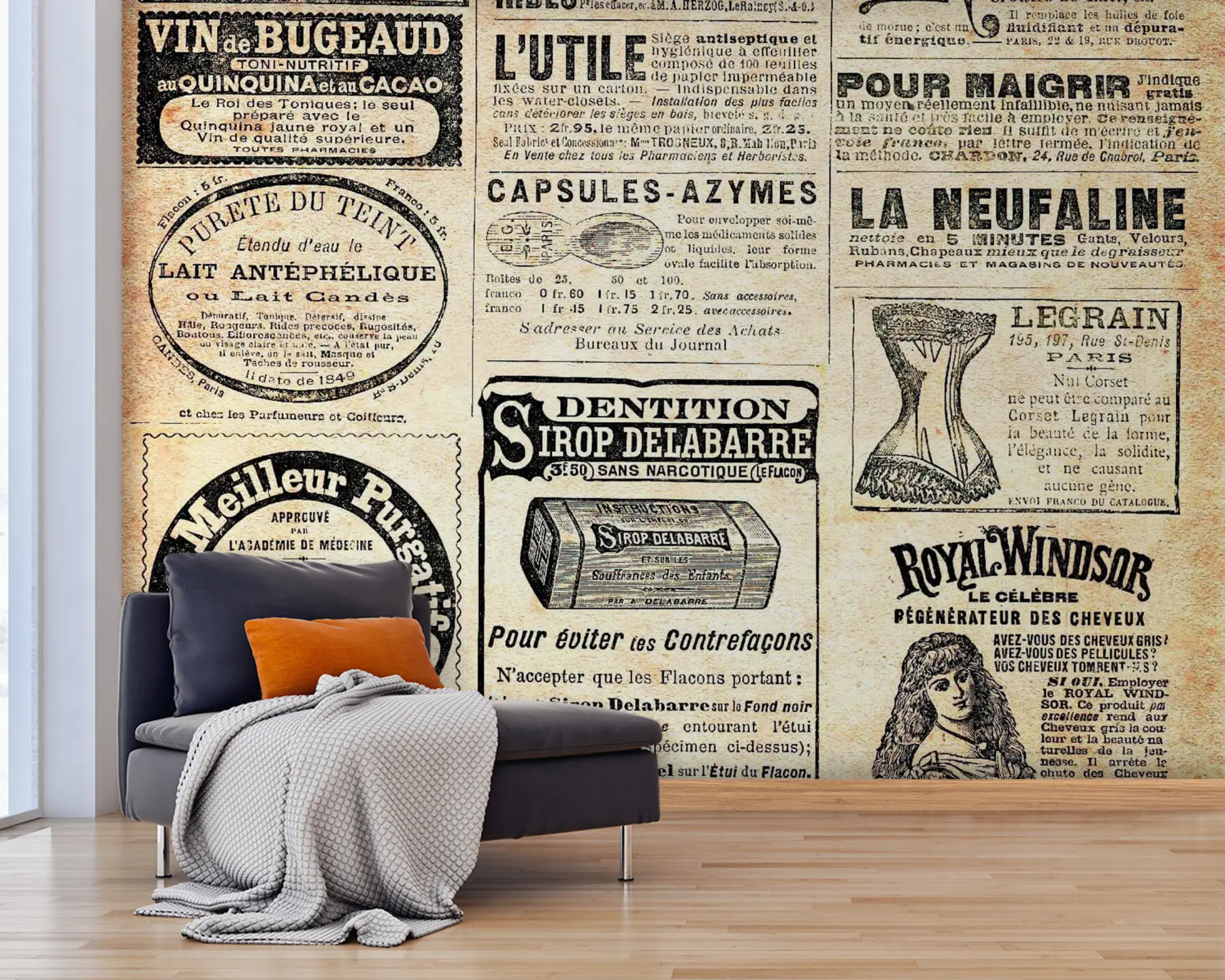 fototapeter Avis, publikation e font u56680