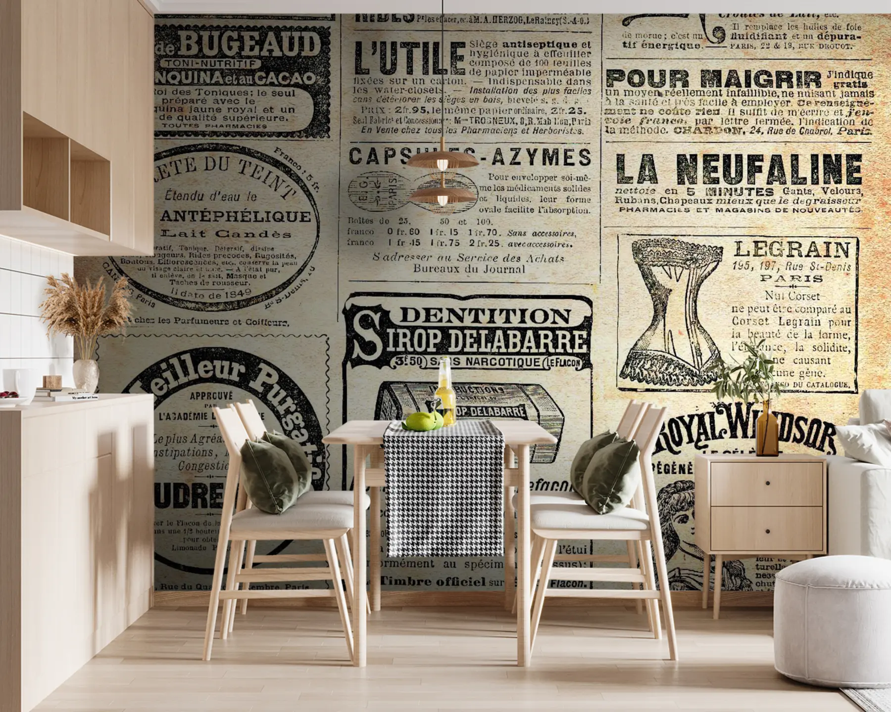 fototapeter Avis, publikation e font u56680