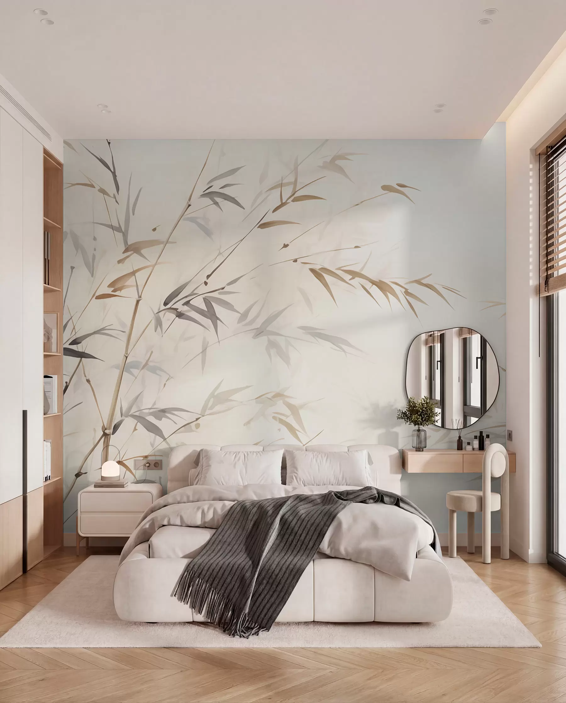 Murale Bambou en esquisse w05917