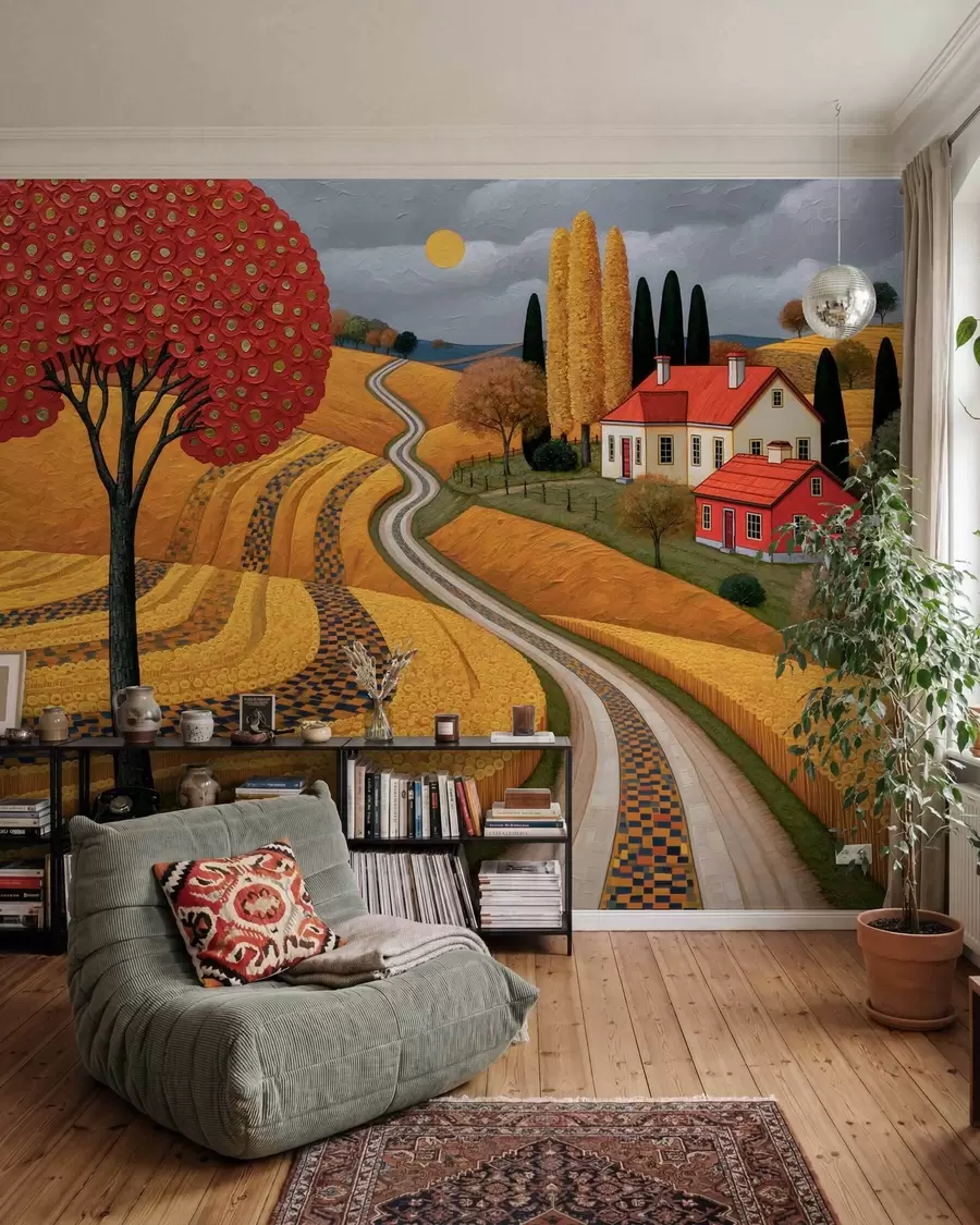 Murale Village d’automne w10049