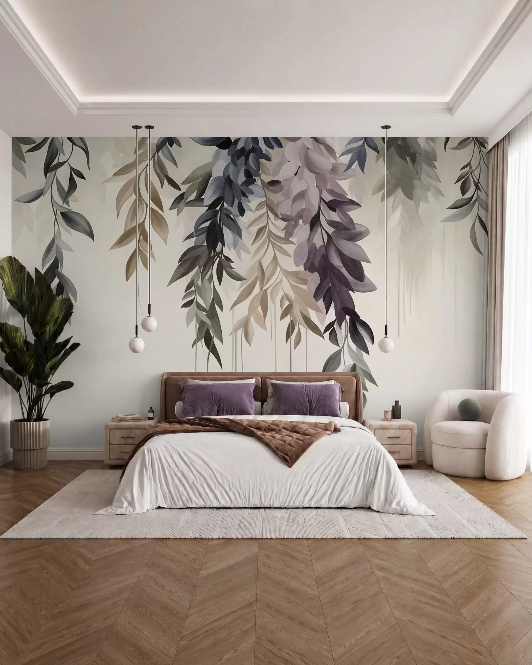 Murale Feuillage retombant w10057