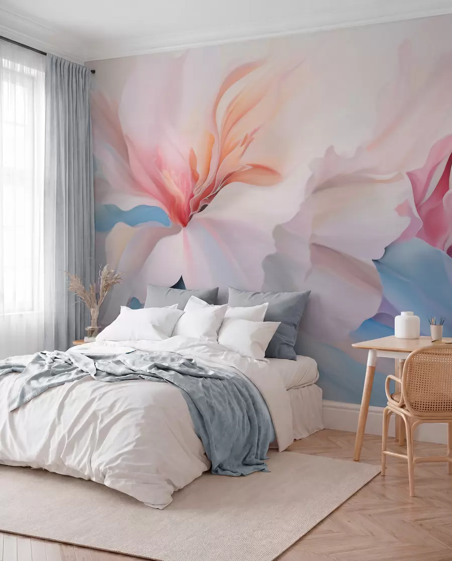 Murale Pétales rose poudré w05932