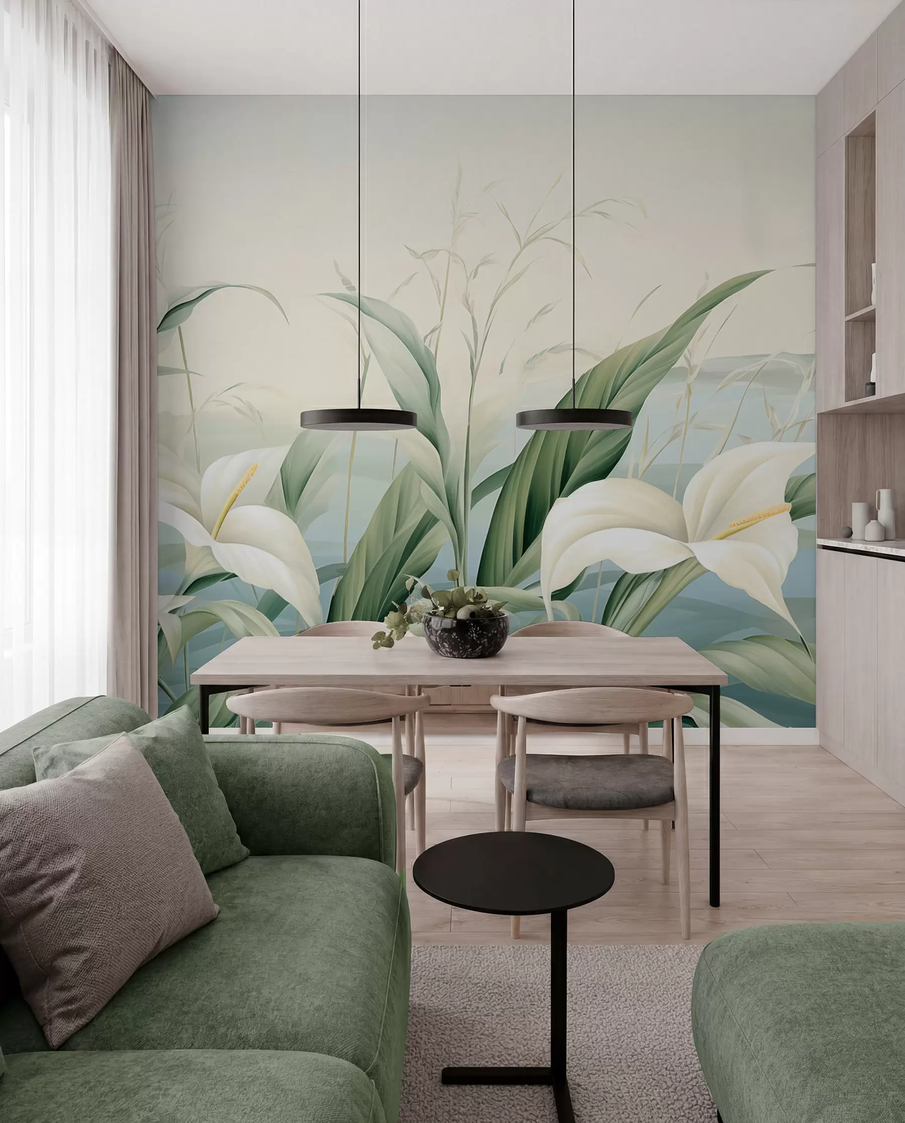 Murale Jardin d’arums w05916