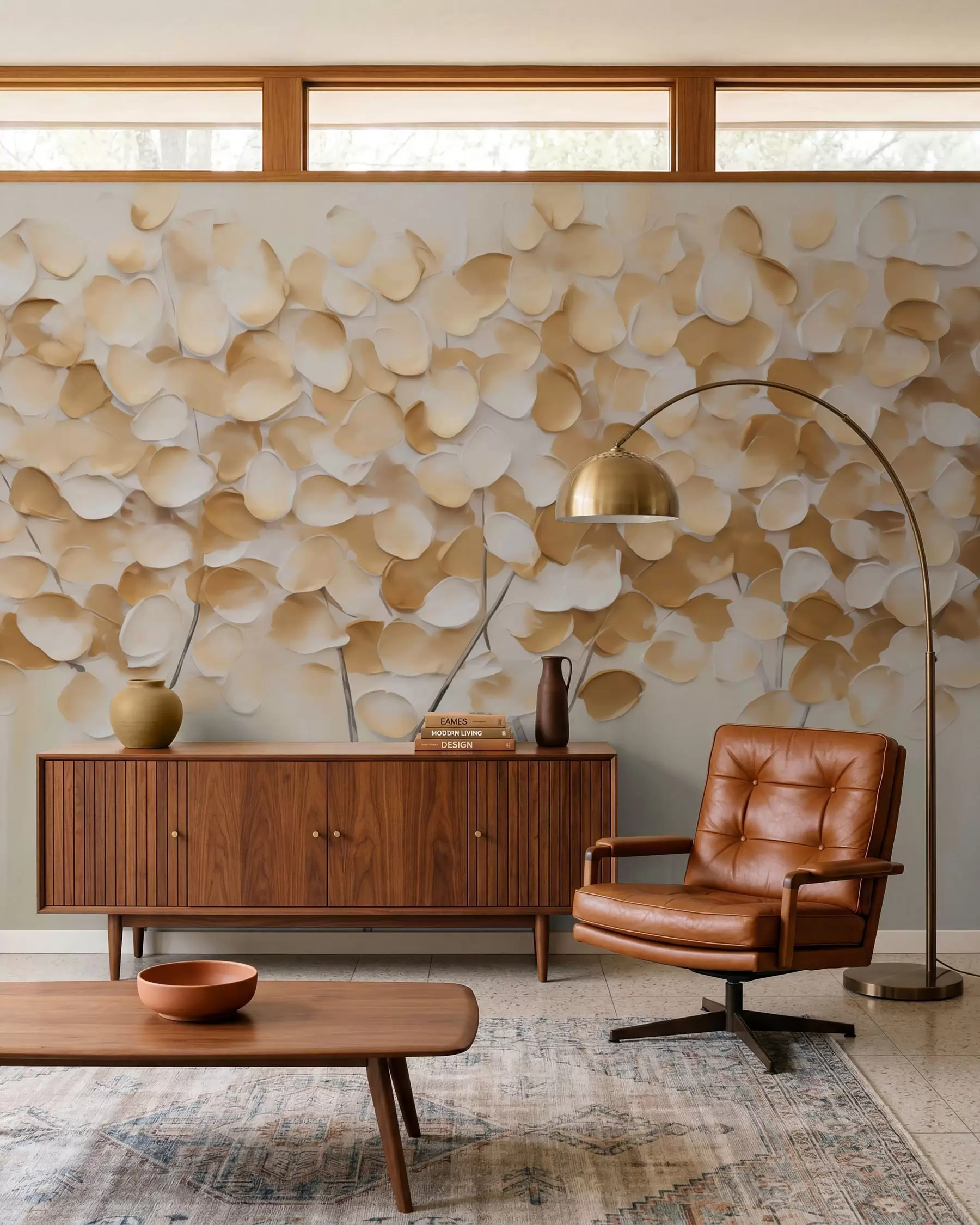 Murale Bosquet doré w05942