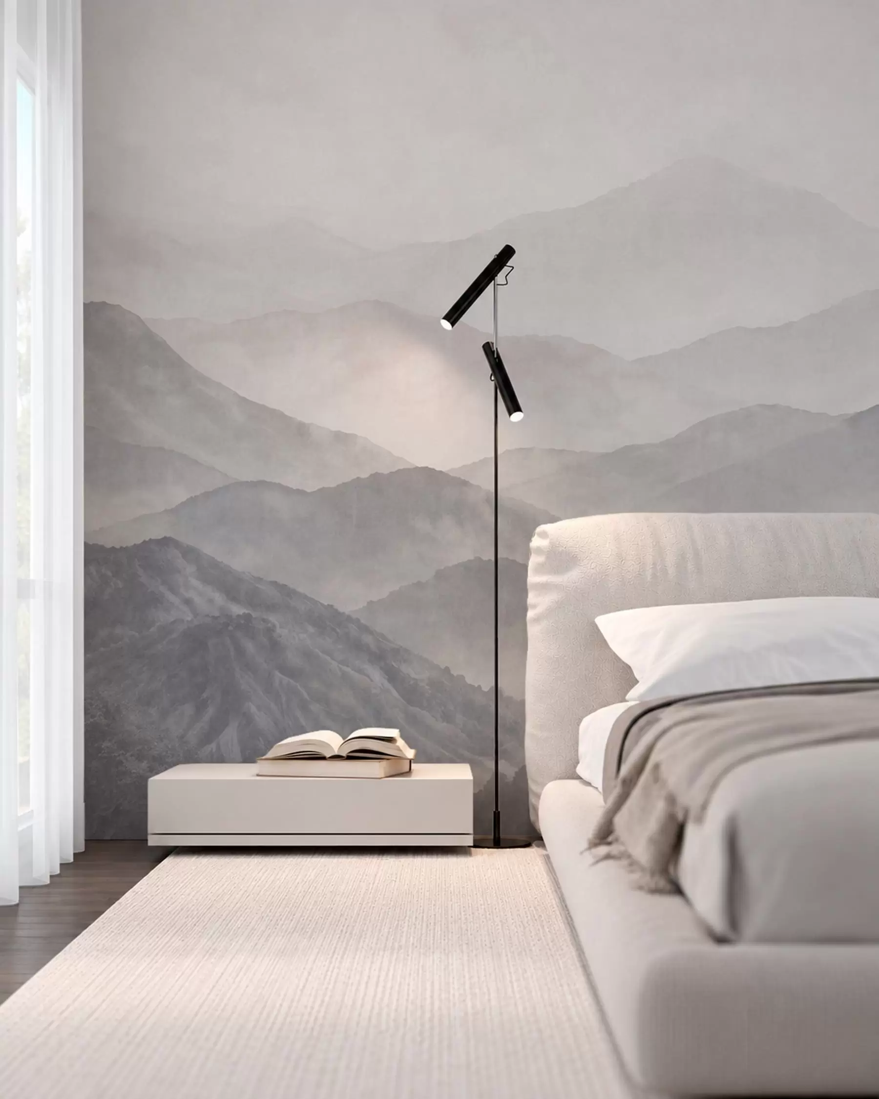 Murale Montagnes en strates w05925