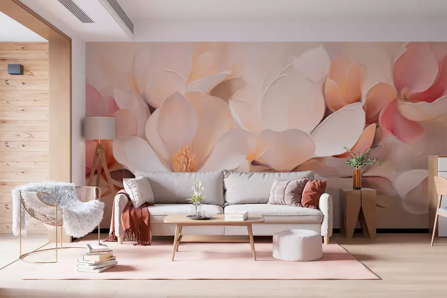 Murale Une branche avec des fleurs w05979