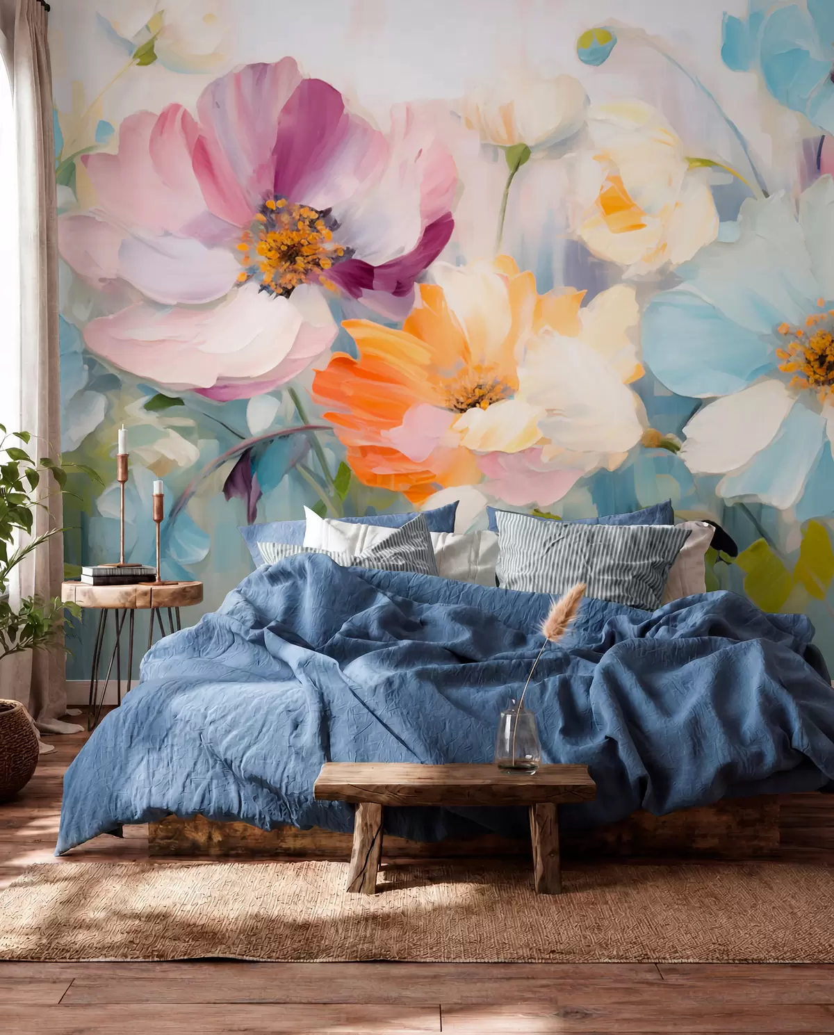 Murale Champ de fleurs w05827