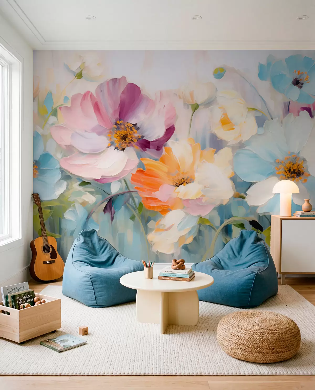 Murale Champ de fleurs w05827