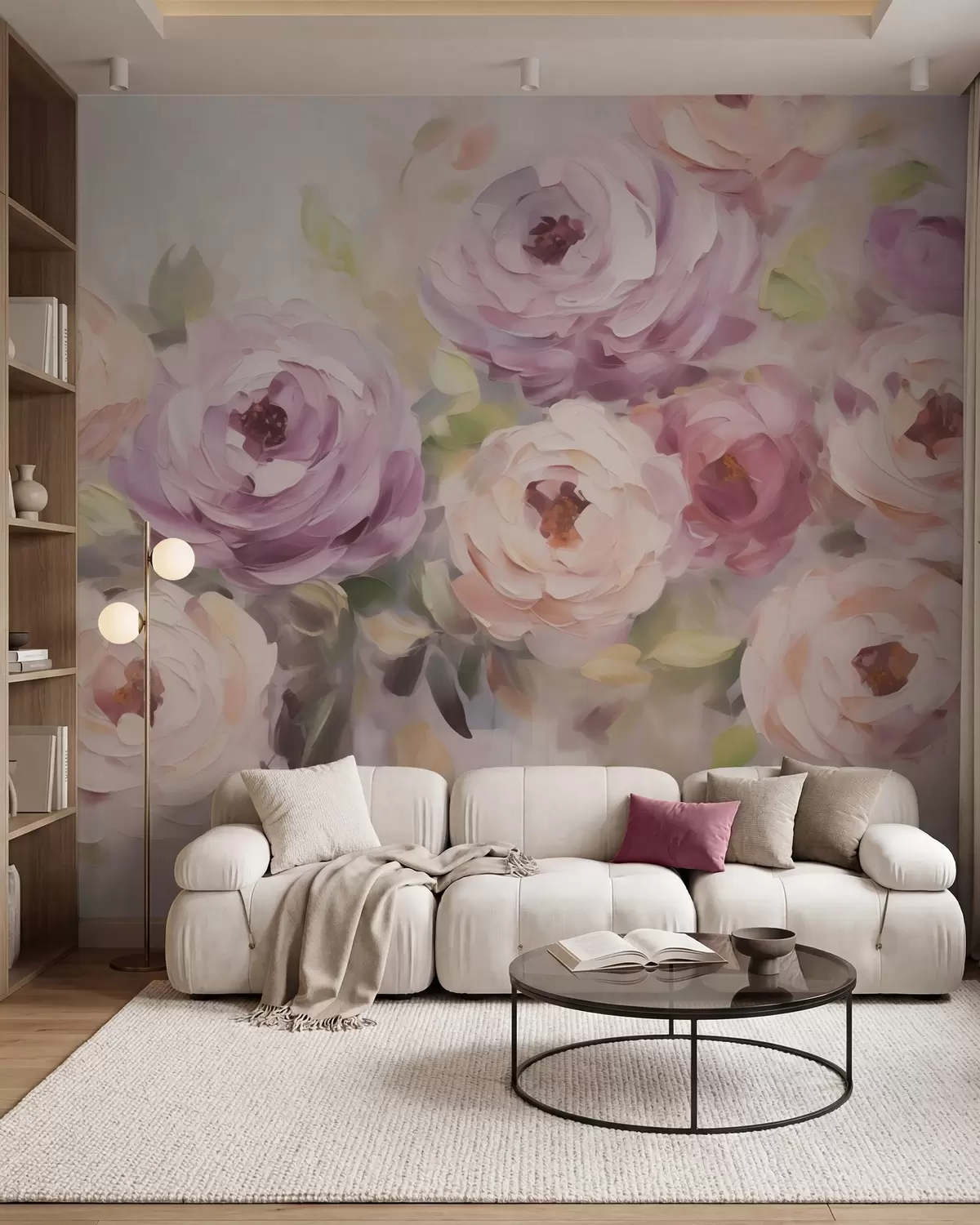 Fototapete Abstrakte Rosen, Nachbildung eines Gemäldes w05996