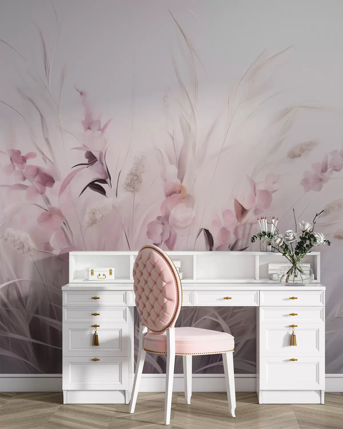 Murale Champ de fleurs w05913v2